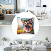 Load image into Gallery viewer, Alpine Majesty German Shepherd Plush Pillow Case-Cushion Cover-Dog Dad Gifts, Dog Mom Gifts, German Shepherd, Home Decor, Pillows-8