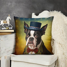 Load image into Gallery viewer, American Aristocrat Boston Terrier Plush Pillow Case-Boston Terrier, Dog Dad Gifts, Dog Mom Gifts, Home Decor, Pillows-5