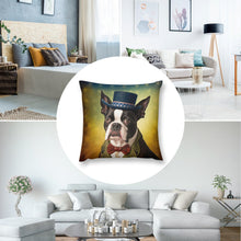 Load image into Gallery viewer, American Aristocrat Boston Terrier Plush Pillow Case-Boston Terrier, Dog Dad Gifts, Dog Mom Gifts, Home Decor, Pillows-6