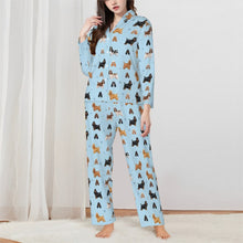 Load image into Gallery viewer, American Cocker Spaniel Pajamas for Women - XL Available - American Cocker Spaniels of Every Color-Pajamas-Apparel,Cocker Spaniel,Dog Mom Gifts,Pajamas-Blue-XS-2