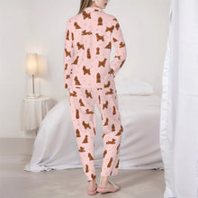 Load image into Gallery viewer, American Cocker Spaniel Pajamas for Women - XL Available - Playful Red Cocker Spaniels-Pajamas-Apparel,Doberman,Dog Mom Gifts,Pajamas-4