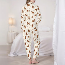Load image into Gallery viewer, American Cocker Spaniel Pajamas for Women - XL Available - Playful Red Cocker Spaniels-Pajamas-Apparel,Doberman,Dog Mom Gifts,Pajamas-6
