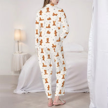 Load image into Gallery viewer, American Cocker Spaniel Pajamas for Women - XL Available - Red Cocker Spaniels Doing Yoga-Pajamas-Apparel,Cocker Spaniel,Dog Mom Gifts,Pajamas-5