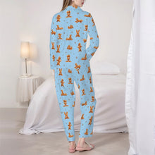 Load image into Gallery viewer, American Cocker Spaniel Pajamas for Women - XL Available - Red Cocker Spaniels Doing Yoga-Pajamas-Apparel,Cocker Spaniel,Dog Mom Gifts,Pajamas-6