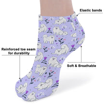 Load image into Gallery viewer, American Eskimo Dog Socks - Ankle Length - Flower Garden American Eskimo Dog-Accessories-Accessories,American Eskimo Dog,Dog Dad Gifts,Socks-10