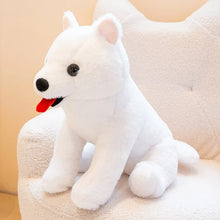 Load image into Gallery viewer, American Eskimo Dog Stuffed Animal - Tongue-Out Fluffy White Plush Toy-10