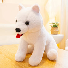 Load image into Gallery viewer, American Eskimo Dog Stuffed Animal - Tongue-Out Fluffy White Plush Toy-3