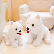 Load image into Gallery viewer, American Eskimo Dog Stuffed Animal - Tongue-Out Fluffy White Plush Toy-8