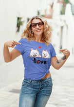 Load image into Gallery viewer, My American Eskimo Dog My Biggest Love Women&#39;s Cotton T-Shirt - 4 Colors-Apparel-American Eskimo Dog, Apparel, Shirt, T Shirt-Blue-S-4