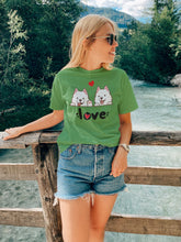 Load image into Gallery viewer, My American Eskimo Dog My Biggest Love Women&#39;s Cotton T-Shirt - 4 Colors-Apparel-American Eskimo Dog, Apparel, Shirt, T Shirt-Green-S-3