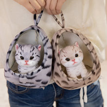 Load image into Gallery viewer, American Shorthair Cat plush - Cosy Hidey-Pod Brown Classic Tabby Kitty-21