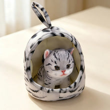 Load image into Gallery viewer, Realistic American Shorthair Cat Plush - Brown Tabby Coat - Cosy Cocoon Kitty-Stuffed Animals-Cat Memorial Gifts,Cats,Stuffed Animal,Tabby Cat-7