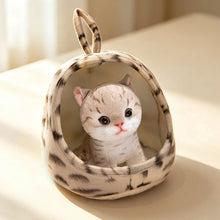 Load image into Gallery viewer, Realistic American Shorthair Cat Plush - Calico Coat - Cosy Cocoon Kitty-Stuffed Animals-Calico Cat,Cat Memorial Gifts,Cats,Stuffed Animal-7