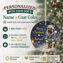 Load image into Gallery viewer, Anatolian Shepherd Dog Christmas Ornament - Cozy Winter Pet Portrait Design - Personalize with Photo and Name-Christmas Ornament-Christmas,Christmas Ornament,Personalize Artwork-2