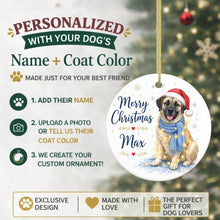 Load image into Gallery viewer, Anatolian Shepherd Dog Christmas Ornament - Cozy Winter Pet Portrait Design - Personalize with Photo and Name-Christmas Ornament-Christmas,Christmas Ornament,Personalize Artwork-2