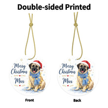 Load image into Gallery viewer, Anatolian Shepherd Dog Christmas Ornament - Cozy Winter Pet Portrait Design - Personalize with Photo and Name-Christmas Ornament-Christmas,Christmas Ornament,Personalize Artwork-4