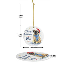 Load image into Gallery viewer, Anatolian Shepherd Dog Christmas Ornament - Cozy Winter Pet Portrait Design - Personalize with Photo and Name-Christmas Ornament-Christmas,Christmas Ornament,Personalize Artwork-5