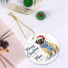 Load image into Gallery viewer, Anatolian Shepherd Dog Christmas Ornament - Cozy Winter Pet Portrait Design - Personalize with Photo and Name-Christmas Ornament-Christmas,Christmas Ornament,Personalize Artwork-6