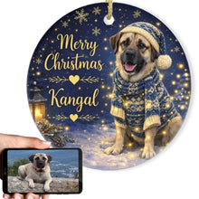 Load image into Gallery viewer, Anatolian Shepherd Dog Christmas Ornament - Cozy Winter Pet Portrait Design - Personalize with Photo and Name-Christmas Ornament-Christmas,Christmas Ornament,Personalize Artwork-1