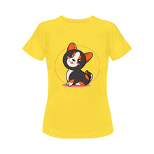 Load image into Gallery viewer, Anime Sunset Corgis Women&#39;s Cotton T-Shirts-Apparel-Apparel, Corgi, Shirt, T Shirt-12