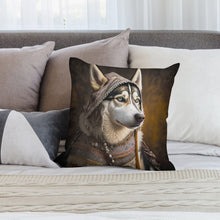Load image into Gallery viewer, Arctic Elegance Siberian Husky Plush Pillow Case-Cushion Cover-Dog Dad Gifts, Dog Mom Gifts, Home Decor, Pillows, Siberian Husky-2