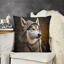 Load image into Gallery viewer, Arctic Elegance Siberian Husky Plush Pillow Case-Cushion Cover-Dog Dad Gifts, Dog Mom Gifts, Home Decor, Pillows, Siberian Husky-3