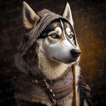 Arctic Elegance Siberian Husky Wall Art Poster-Art-Dog Art, Home Decor, Poster, Siberian Husky-1