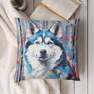 Arctic Gaze Siberian Husky Plush Pillow Case-Cushion Cover-Dog Dad Gifts, Dog Mom Gifts, Home Decor, Pillows, Siberian Husky-4