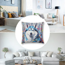 Load image into Gallery viewer, Arctic Gaze Siberian Husky Plush Pillow Case-Cushion Cover-Dog Dad Gifts, Dog Mom Gifts, Home Decor, Pillows, Siberian Husky-8