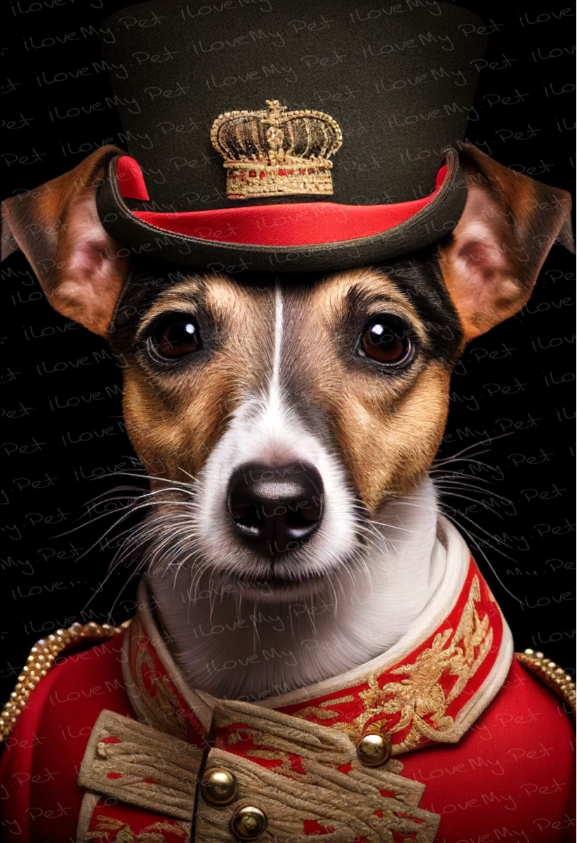 Aristocratic Admiral Jack Russell Terrier Wall Art Poster-Art-Dog Art, Home Decor, Jack Russell Terrier, Poster-1