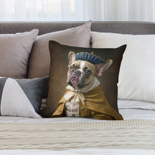 Load image into Gallery viewer, Aristocratic Adventure Fawn French Bulldog Plush Pillow Case-Cushion Cover-Dog Dad Gifts, Dog Mom Gifts, French Bulldog, Home Decor, Pillows-2