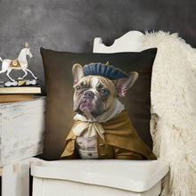 Load image into Gallery viewer, Aristocratic Adventure Fawn French Bulldog Plush Pillow Case-Cushion Cover-Dog Dad Gifts, Dog Mom Gifts, French Bulldog, Home Decor, Pillows-3