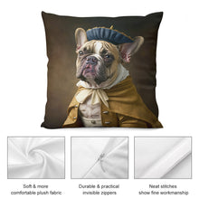 Load image into Gallery viewer, Aristocratic Adventure Fawn French Bulldog Plush Pillow Case-Cushion Cover-Dog Dad Gifts, Dog Mom Gifts, French Bulldog, Home Decor, Pillows-5