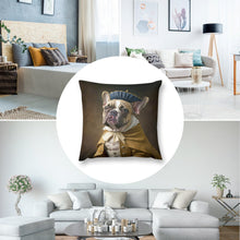 Load image into Gallery viewer, Aristocratic Adventure Fawn French Bulldog Plush Pillow Case-Cushion Cover-Dog Dad Gifts, Dog Mom Gifts, French Bulldog, Home Decor, Pillows-8