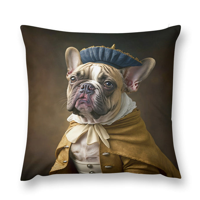 Aristocratic Adventure Fawn French Bulldog Plush Pillow Case-Cushion Cover-Dog Dad Gifts, Dog Mom Gifts, French Bulldog, Home Decor, Pillows-12 