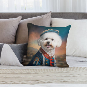 Aristocratic Cutie Bichon Frise Plush Pillow Case-Cushion Cover-Bichon Frise, Dog Dad Gifts, Dog Mom Gifts, Home Decor, Pillows-2
