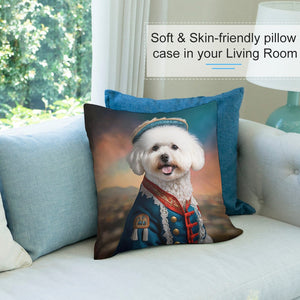 Aristocratic Cutie Bichon Frise Plush Pillow Case-Cushion Cover-Bichon Frise, Dog Dad Gifts, Dog Mom Gifts, Home Decor, Pillows-3