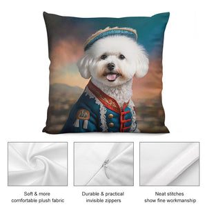 Aristocratic Cutie Bichon Frise Plush Pillow Case-Cushion Cover-Bichon Frise, Dog Dad Gifts, Dog Mom Gifts, Home Decor, Pillows-8