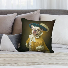 Load image into Gallery viewer, Aristocratic Cutie White French Bulldog Plush Pillow Case-Cushion Cover-Dog Dad Gifts, Dog Mom Gifts, French Bulldog, Home Decor, Pillows-2