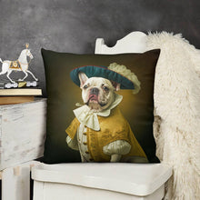 Load image into Gallery viewer, Aristocratic Cutie White French Bulldog Plush Pillow Case-Cushion Cover-Dog Dad Gifts, Dog Mom Gifts, French Bulldog, Home Decor, Pillows-3