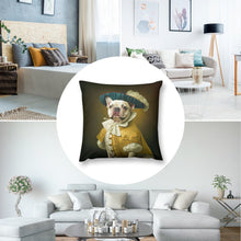 Load image into Gallery viewer, Aristocratic Cutie White French Bulldog Plush Pillow Case-Cushion Cover-Dog Dad Gifts, Dog Mom Gifts, French Bulldog, Home Decor, Pillows-8