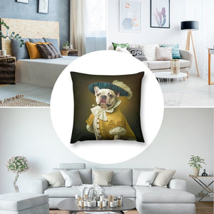 Aristocratic Cutie White French Bulldog Plush Pillow Case-Cushion Cover-Dog Dad Gifts, Dog Mom Gifts, French Bulldog, Home Decor, Pillows-8