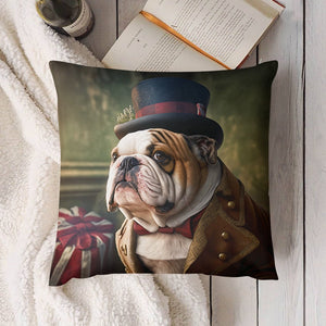 Aristocratic Elegance English Bulldog Plush Pillow Case-Cushion Cover-Dog Dad Gifts, Dog Mom Gifts, English Bulldog, Home Decor, Pillows-8