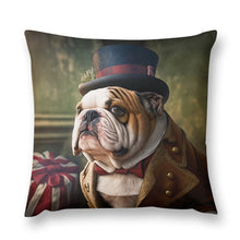 Load image into Gallery viewer, Aristocratic Elegance English Bulldog Plush Pillow Case-Cushion Cover-Dog Dad Gifts, Dog Mom Gifts, English Bulldog, Home Decor, Pillows-5