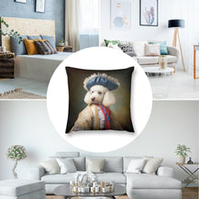 Load image into Gallery viewer, Aristocratic French White Poodle Plush Pillow Case-Cushion Cover-Dog Dad Gifts, Dog Mom Gifts, Home Decor, Pillows, Poodle-3