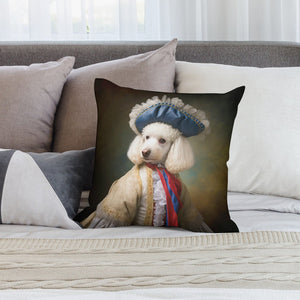 Aristocratic French White Poodle Plush Pillow Case-Cushion Cover-Dog Dad Gifts, Dog Mom Gifts, Home Decor, Pillows, Poodle-8