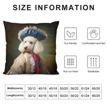 Load image into Gallery viewer, Aristocratic French White Poodle Plush Pillow Case-Cushion Cover-Dog Dad Gifts, Dog Mom Gifts, Home Decor, Pillows, Poodle-12 &quot;×12 &quot;-White-1
