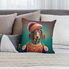 Load image into Gallery viewer, Aristocratic Paws Chocolate Dachshund Plush Pillow Case-Dachshund, Dog Dad Gifts, Dog Mom Gifts, Home Decor, Pillows-2
