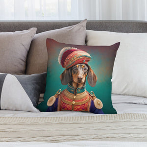 Aristocratic Paws Chocolate Dachshund Plush Pillow Case-Dachshund, Dog Dad Gifts, Dog Mom Gifts, Home Decor, Pillows-2
