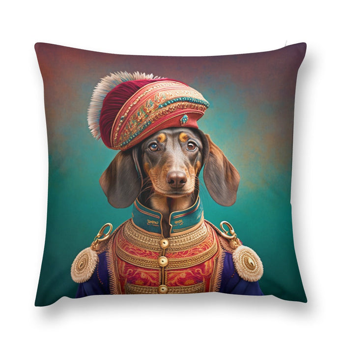Aristocratic Paws Chocolate Dachshund Plush Pillow Case-Dachshund, Dog Dad Gifts, Dog Mom Gifts, Home Decor, Pillows-5
